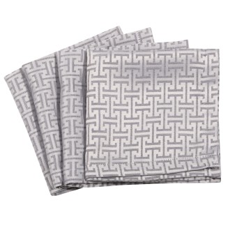 Πετσέτες Σετ Φαγητού 4 Τεμαχίων 40x40 Greenwich Polo Club 3008 Silver