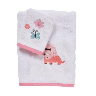 Πετσέτα Σετ 2 Τεμαχίων Das Home Fun 4936 Pink-White