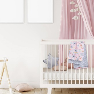 Σεντόνια Σετ Λίκνου 70x120 Das Home Baby Fun 4934 Grey-Pink