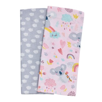 Σεντόνια Σετ Λίκνου 70x120 Das Home Baby Fun 4934 Grey-Pink