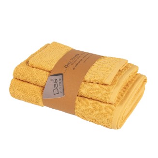 Πετσέτα Σετ 3 Τεμαχίων Das Home Best 784 Ochre