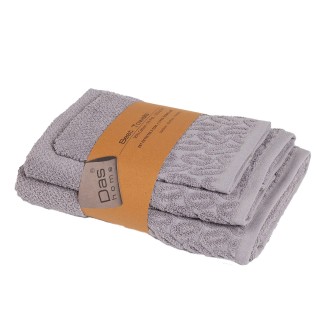 Πετσέτα Σετ 3 Τεμαχίων Das Home Best 785 Grey