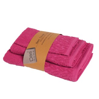 Πετσέτα Σετ 3 Τεμαχίων Das Home Best 786 Fuschia