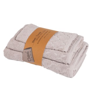Πετσέτα Σετ 3 Τεμαχίων Das Home Best 790 Grey