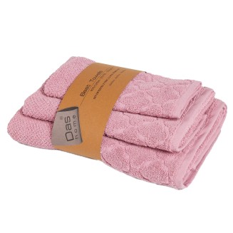 Πετσέτα Σετ 3 Τεμαχίων Das Home Best 791 Pink