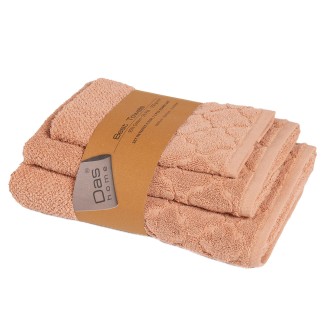 Πετσέτα Σετ 3 Τεμαχίων Das Home Best 793 Salmon