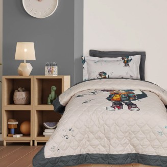 Κουβερλί Μονό Kids 160x240 Das Home 4939 Beige-Grey