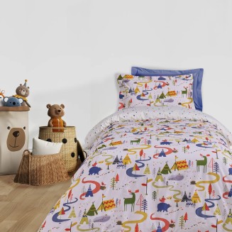 Σεντόνια Σετ Μονά 170x260 Das Home Kids 4927 Blue-Green-White