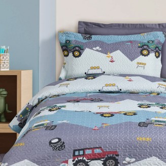 Μαξιλαροθήκες Σετ 50x70+5 Das Home Kids 4926 Green-Grey