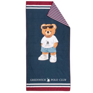Πετσέτα Θαλάσσης  70x140 Junior Greenwich Polo Club 4042 Blue-Red