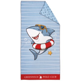 Πετσέτα Θαλάσσης  70x140 Junior Greenwich Polo Club 4044 Blue-Red
