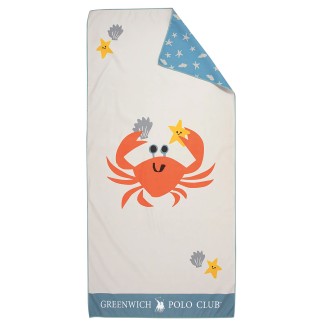 Πετσέτα Θαλάσσης  70x140 Junior Greenwich Polo Club 4080 Blue-Grey