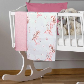 Σεντόνια Σετ Λίκνου 70x120 Greenwich Polo Club Βaby Essential 8853 Grey-Pink