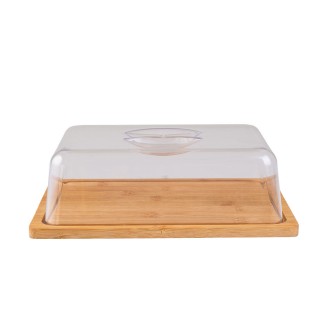 Βαση Τυριων Bamboo Essentials Με Πλαστικό Καπακι 24X18X7.5Cm Estia 01-12960