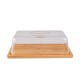 ESTIA ΒΑΣΗ ΤΥΡΙΩΝ BAMBOO ESSENTIALS ΜΕ ΠΛΑΣΤΙΚΌ ΚΑΠΑΚΙ 24x18x7.5cm