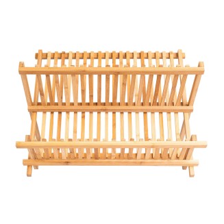 Πιατοθηκη Bamboo Essentials Αναδιπλουμενη 2 Επιπεδων 42X27.5X38Cm Estia 01-12977