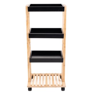 Τρολλει Κουζινας Bamboo Essentials 4 Επιπεδων 40X30X88Cm Μαυρο Estia 01-13035