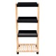 ESTIA ΤΡΟΛΛΕΙ ΚΟΥΖΙΝΑΣ BAMBOO ESSENTIALS 4 ΕΠΙΠΕΔΩΝ 40x30x88cm ΜΑΥΡΟ