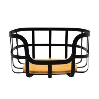 Φρουτιερα Bamboo Essentials Μεταλλικη 24X24X12.7Cm Μαυρη Estia 01-13226