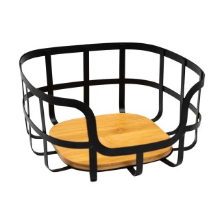 Φρουτιερα Bamboo Essentials Μεταλλικη 24X24X12.7Cm Μαυρη Estia 01-13226