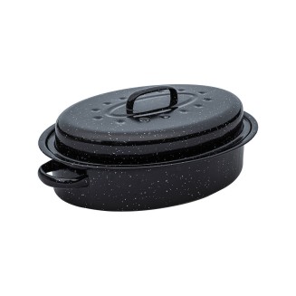 Γάστρα 39.50Πx14.70Υ Estia Enamel Εμαγιε 40X27X15Cm 4.8Lt Με Σχαρα 01-9045