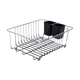 Καλαθι Νεροχυτη Μεταλλικο 35X30X15Cm Με Μαυρη Βαση Σιλικονης Estia 01-1728