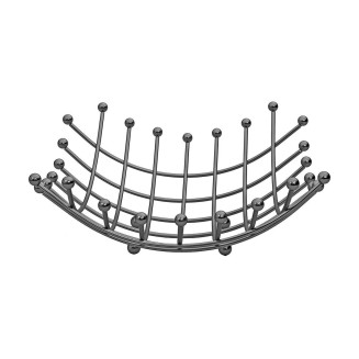 Φρουτιερα Elegant Nickel Black Απο Κραμα Ψευδαργυρου Estia 01-5672