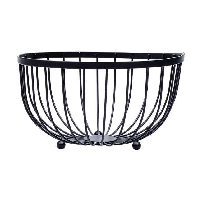 ESTIA ΦΡΟΥΤΙΕΡΑ ΜΕΤΑΛΛΙΚΗ 25x13cm ΜΑΥΡΗ