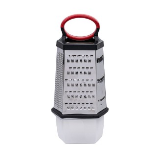 Τριφτης 6 Πλευρων Ανοξειδωτος 25Cm Με Πλαστικο Δοχειο Estia 01-9533