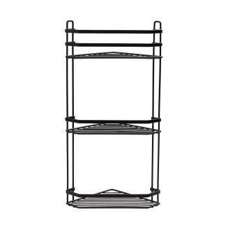 Εταζέρα Estia Elegant Μεταλλικη Γωνιακη 3 Θεσεων 54X28X18Cm Μαυρη 02-6488