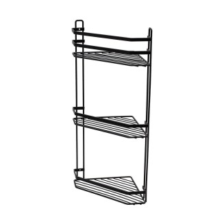 Εταζέρα Estia Elegant Μεταλλικη Γωνιακη 3 Θεσεων 54X28X18Cm Μαυρη 02-6488