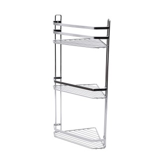 Εταζέρα Estia Elegant Μεταλλικη Γωνιακη 3 Θεσεων 54X28X18Cm Χρωμιου 02-6464