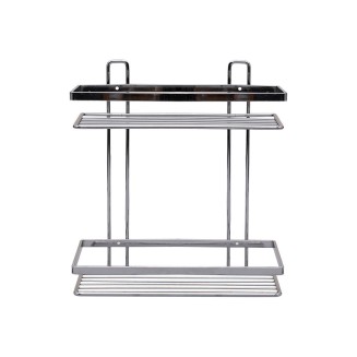 Εταζέρα Estia Elegant Μεταλλικη Ισια 2 Θεσεων 27X25X12.5Cm Χρωμιου 02-8680