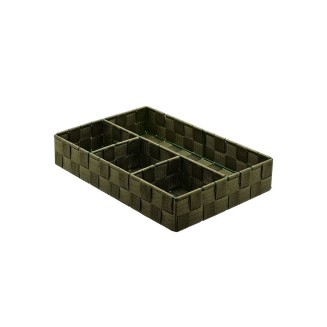 Καλαθι Οργανωσης 4 Θεσεων 33X23X6Cm Olive Green Estia 04-14919