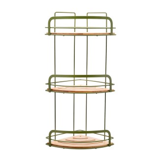 Εταζερα Bamboo Essentials Μεταλλικη Γωνιακη 3 Θεσεων 49X19.5X19.5Cm Olive Green Estia 02-14865