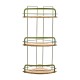 ESTIA ΕΤΑΖΕΡΑ BAMBOO ESSENTIALS ΜΕΤΑΛΛΙΚΗ ΓΩΝΙΑΚΗ 3 ΘΕΣΕΩΝ 49x19.5x19.5cm OLIVE GREEN