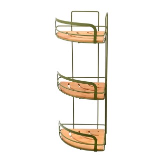 Εταζερα Bamboo Essentials Μεταλλικη Γωνιακη 3 Θεσεων 49X19.5X19.5Cm Olive Green Estia 02-14865