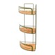ESTIA ΕΤΑΖΕΡΑ BAMBOO ESSENTIALS ΜΕΤΑΛΛΙΚΗ ΓΩΝΙΑΚΗ 3 ΘΕΣΕΩΝ 49x19.5x19.5cm OLIVE GREEN