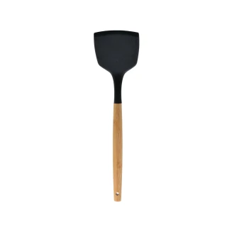 Σπατουλα Bamboo Essentials Σιλικονης Μαυρη Estia 01-14629