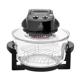 Φουρνακι Ρομποτ Crystal Cook 1400W 12Lt Με Αντιστάσεις Μαυρο Estia 06-16555