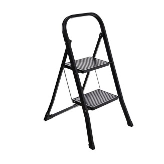 Σκαλοσκαμπο Neo Black Με 2 Σκαλια 46X55X81Cm Estia 04-14704
