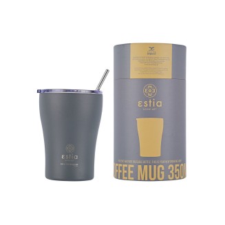 Θερμός Coffee Mug Estia 8.70x12.10 Save The Aegean 350ml Fjord Grey 01-12441