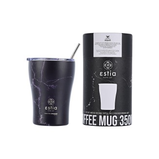Θερμος Coffee Mug Save The Aegean 350Ml Pentelica Black Estia 01-16913