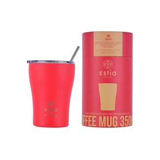 Θερμος Coffee Mug Save The Aegean 350Ml Scarlet Red Estia 01-16845