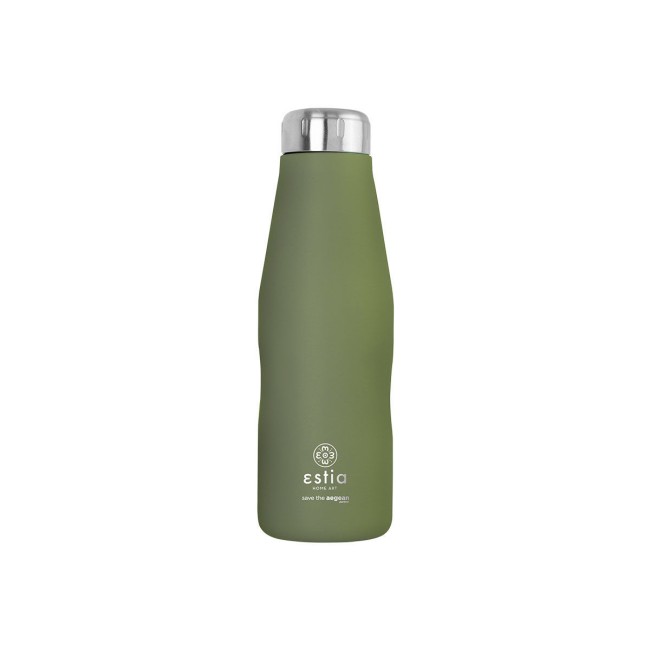 ESTIA ΘΕΡΜΟΣ TRAVEL FLASK SAVE THE AEGEAN 500ml PINE GREEN