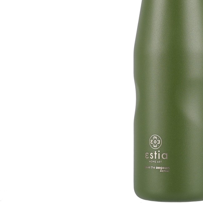ESTIA ΘΕΡΜΟΣ TRAVEL FLASK SAVE THE AEGEAN 500ml PINE GREEN