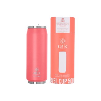 Θερμός 500ml Estia Travel Cup Save The Aegean Coral Pastel 01-9878
