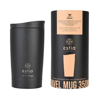 Θερμός 350ml Estia Travel Mug Save The Aegean Midnight Black