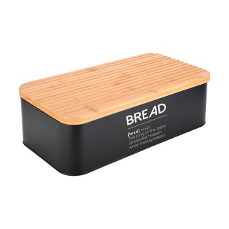 Ψωμιέρα Μεταλλική 42x23x13cm Estia Bamboo Essentilas Μαύρη 01-20248