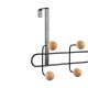 ESTIA ΚΡΕΜΑΣΤΡΑ ΠΟΡΤΑΣ ΜΕΤΑΛΛΙΚΗ 41X7.5X23cm 8 ΘΕΣΕΩΝ ΜΑΥΡΗ